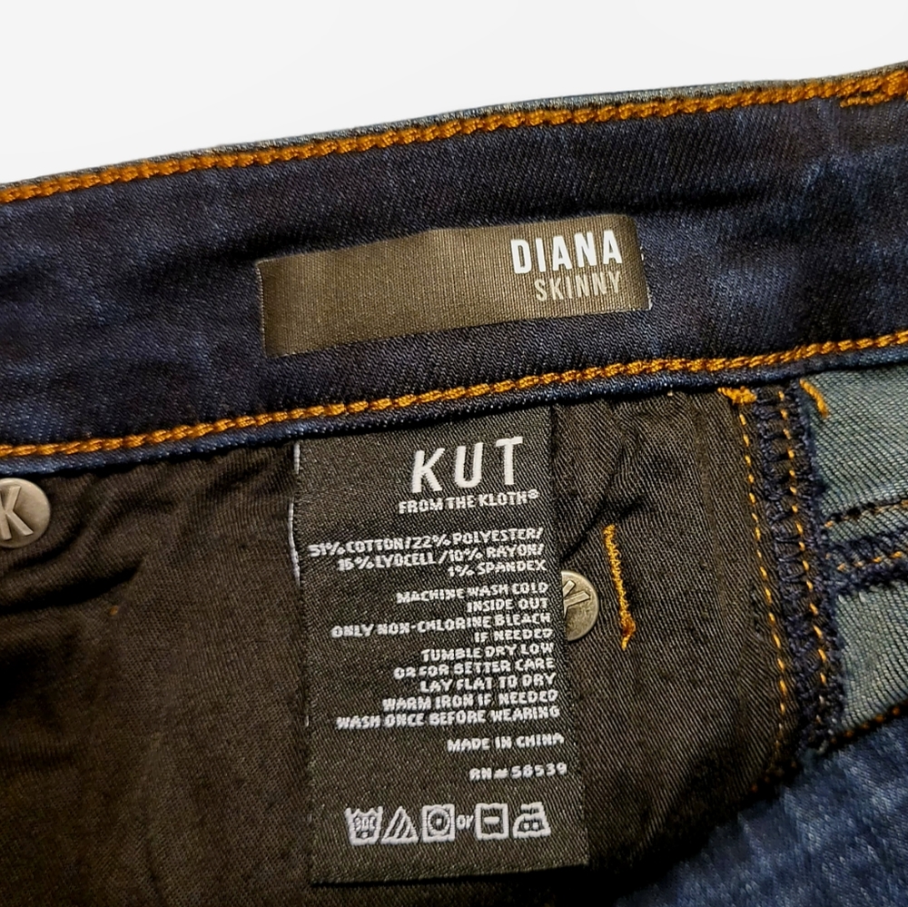 Kut from the Kloth Diana Skinny High Rise Jeans in Dark Indigo - Picture 2 of 7